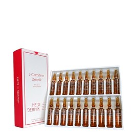 L-Carnitina Dermik 20 Ampollas x 0.2 fl oz (3.38 fl oz) fórmula dirigida diseñada para apoyar el metabolismo de las grasas y mejorar la apariencia de 