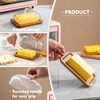MKLZ Glass Butter Dish with Lid, Clear Domed Cheese Dish