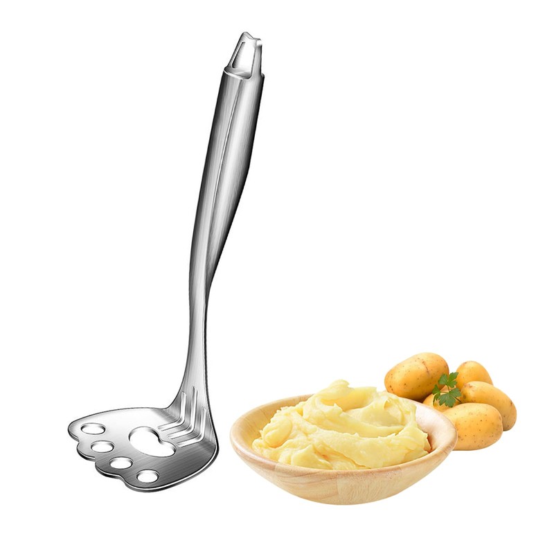 CHSEEO Potato Masher, 304 Stainless Steel Potato Press with Long