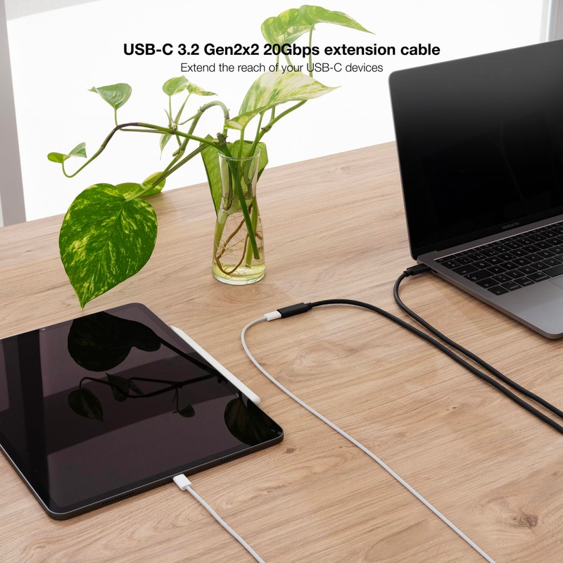 NanoCABLE 10.01.4501 Gen2X2 USB 3.2-Kabel, 100 W, 4K/60 Hz, USB-C/M,