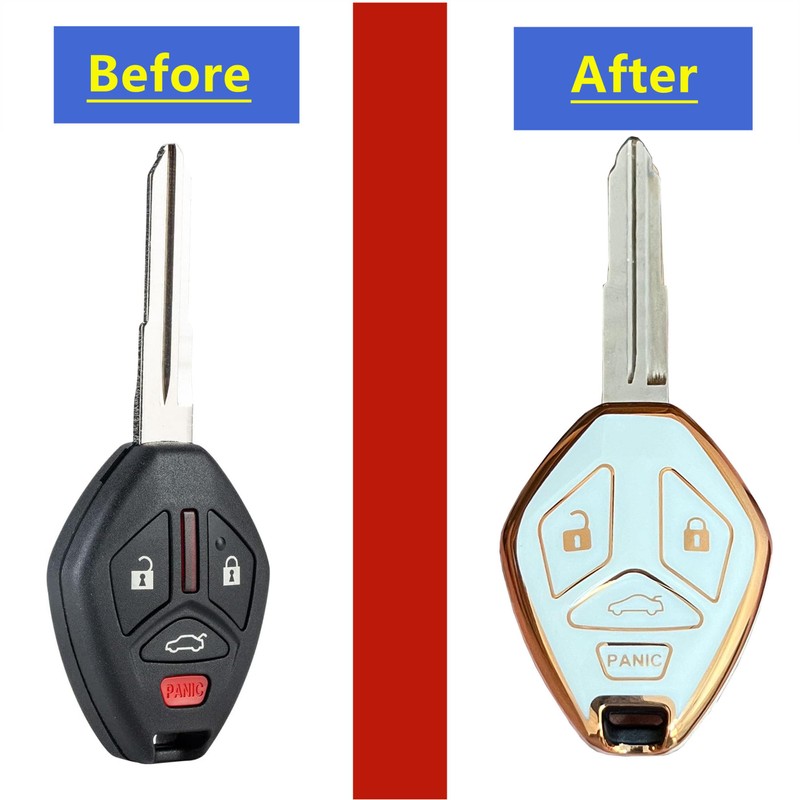 TAPAYICA For Mitsubishi Key Fob Shell Keyless Remote Key With