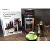 Espressione Professional Conical Burr Coffee Grinder, Black/Silver, 8.5-Oz.