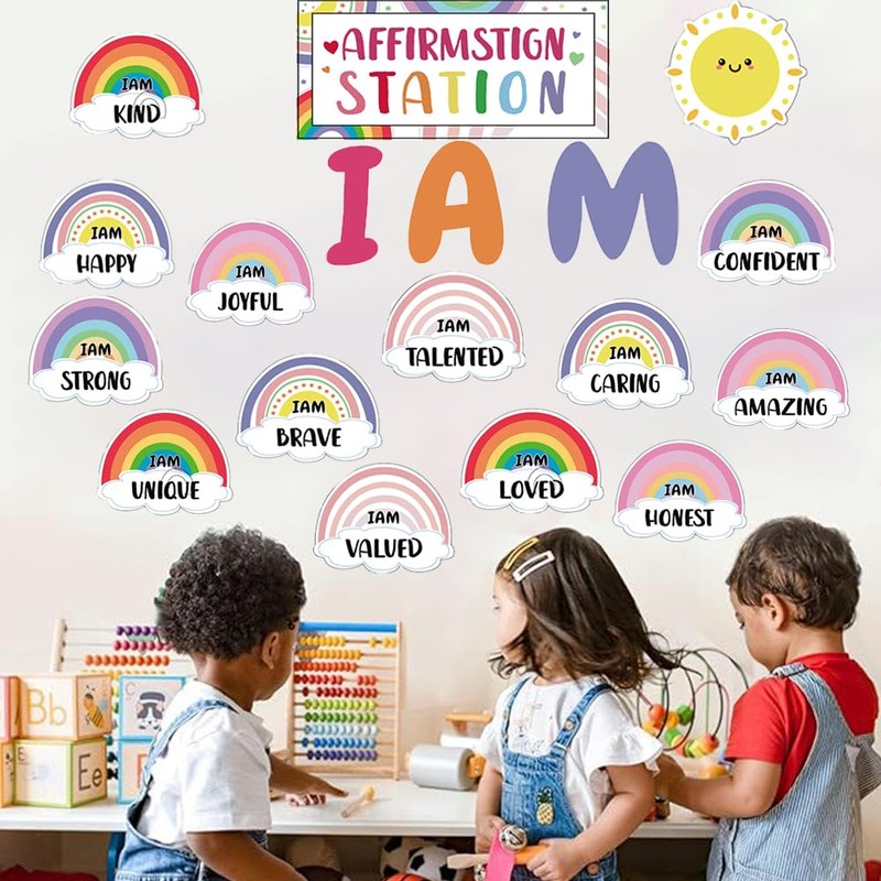 Summer Bright Affirmation Station Bulletin Board Set Motivational Posters Classroom