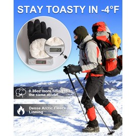 RIGWARL Waterproof Mens Women Gloves for Cold Weather, -5℉ Warm Winter Thermal Gloves with Touch Screen, Anti-Slip Lightweight Snow Gloves Winter for Driving Running Cycling Hiking