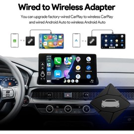 ZHNN Wireless Carplay Adapter Convert Wired to Wireless Carplay & Android Auto Adapter,Carplay Wireless Adapter CarPlay Adapter for Factory Wired CarPlay/Android Auto Car