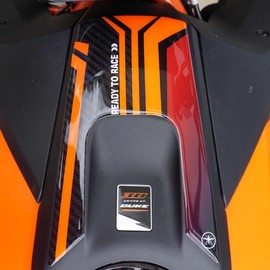 labelbike - 3D Tank Sticker for Decoration and Protection of Motorcycle Tank Compatible with KTM 1390 Super Duke R 2024 - Colour Red