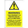 CCTV security Warning this property is protected by anti-climb paint