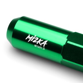 Green 20 PCS M12x1.5 Lug Nuts 60mm Extended Tuner Aluminum Wheels Rims Cap WN02