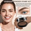 Eyebrow Stamp Kit,Light Brown Eyebrow Tint & Powder with Stencil