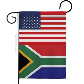 Americana Home & Garden South Africa US Friendship Garden Flag Regional Nation International World Country Particular Area House Decoration Banner Small Yard Gift Double-Sided, Made in USA