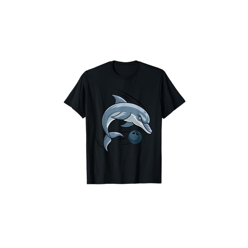 Dolphin Animal Bowling Ball Cartoon Character T-Shirt