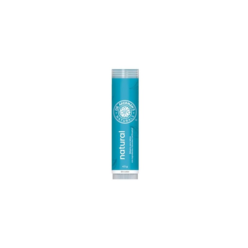 DR. AKERMAN’S Naturals, Bálsamo Labial Natural Humectante, Protección Contra Resequedad,