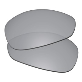 Predrox Silver Mirror Straight Jacket 1999 Lenses Replacement for Oakley Sunglass Polarized