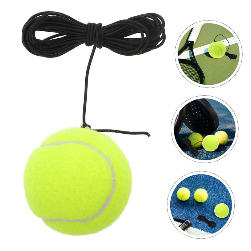 KOMBIUDA Beginner Tennis Practice Ball String Set 2pcs Elastic Rope