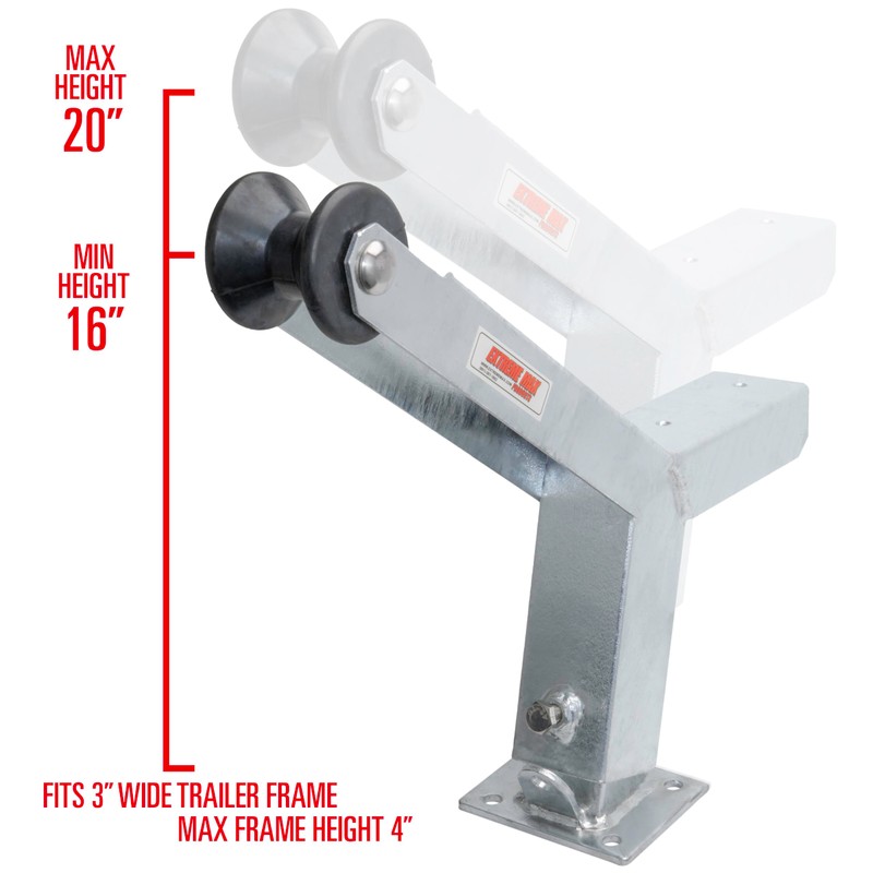 Extreme Max 3006.6895 Adjustable Trailer Winch Stand with Roller