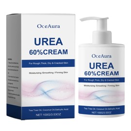 60% Urea Cream - 100g Urea Foot Cream For Cracked Heels And Dry Skin - Urea Cream 60 Percent For Feet And Hand - Maximum Strength Deep Moisturizing Cracked Heel Repair Cream For Foot And Body Care