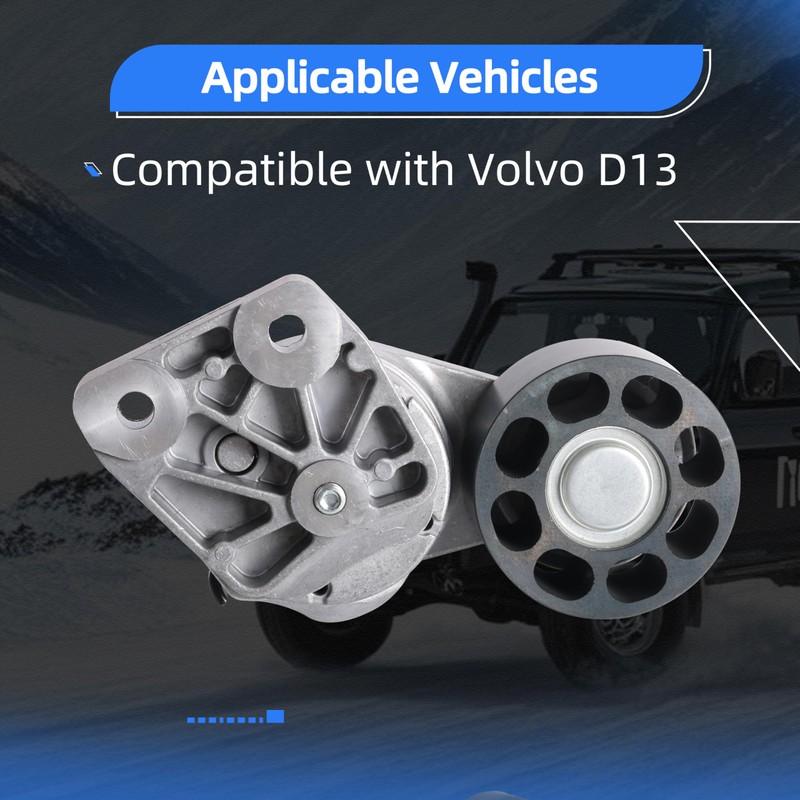 A/C Drive Belt Tensioner Kit, Compatible with Volvo D13, 23669027