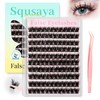 Squsaya Self Adhesive Eyelashes Natural Lash Clusters kit Pre Glued