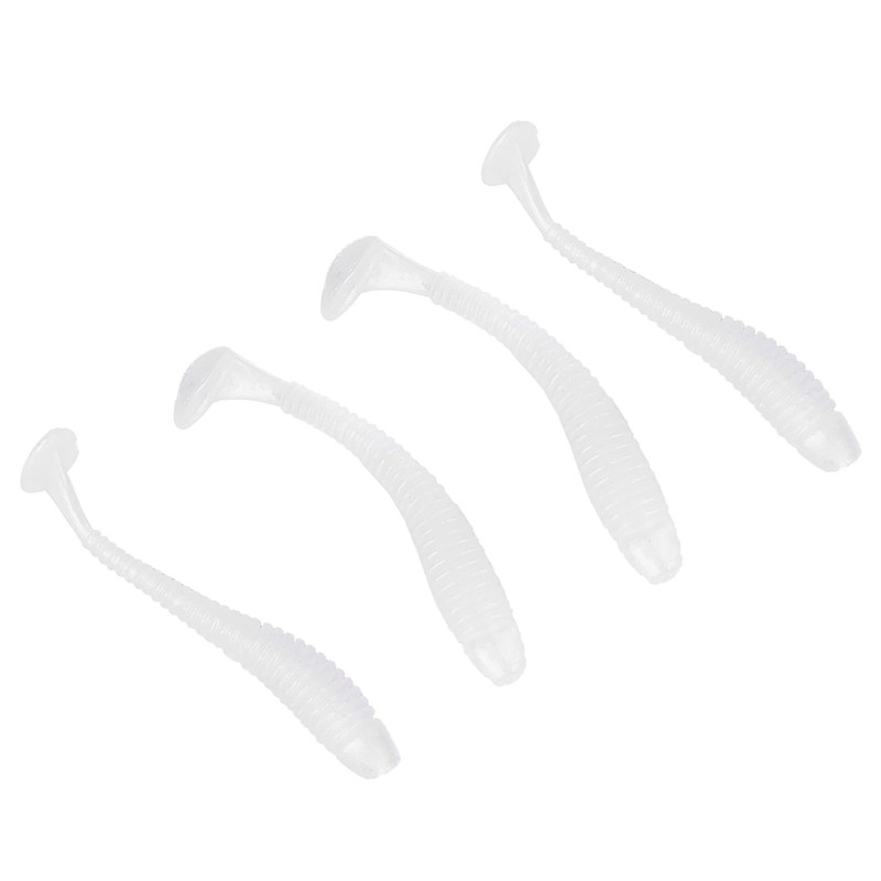 VBESTLIFE 50PCS 5cm Fishing Lures, Soft Plastic T Tail Grub
