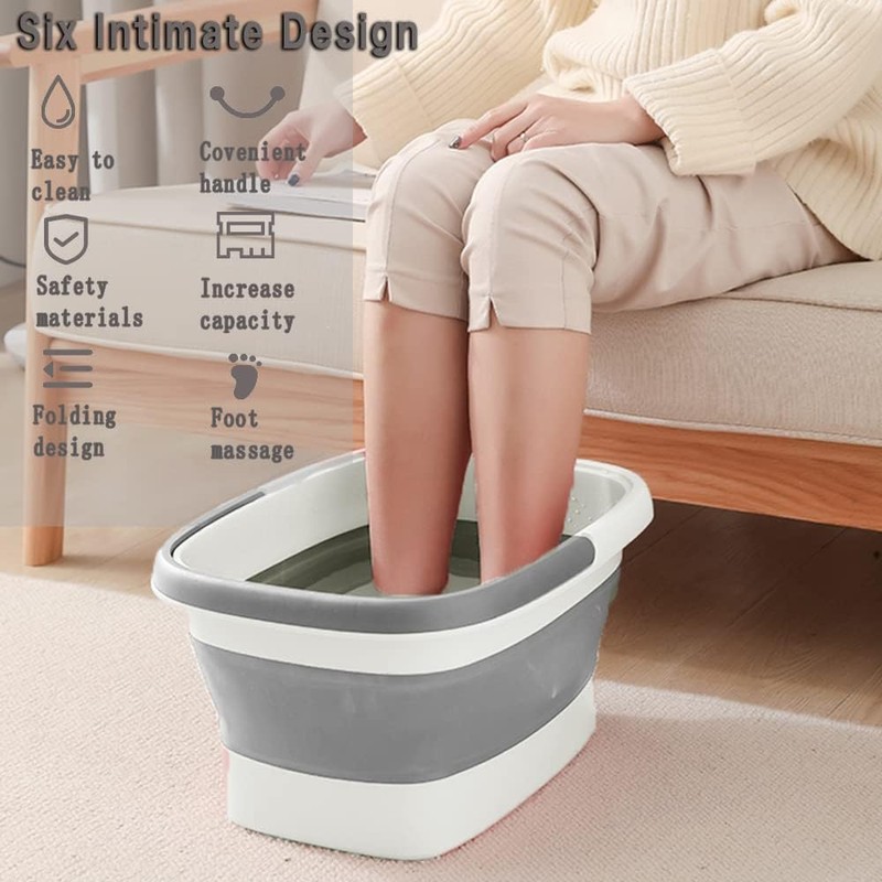 Collapsible Foot Bath Basin for Soaking Feet,Foot Soak Tub,Plastic Foot
