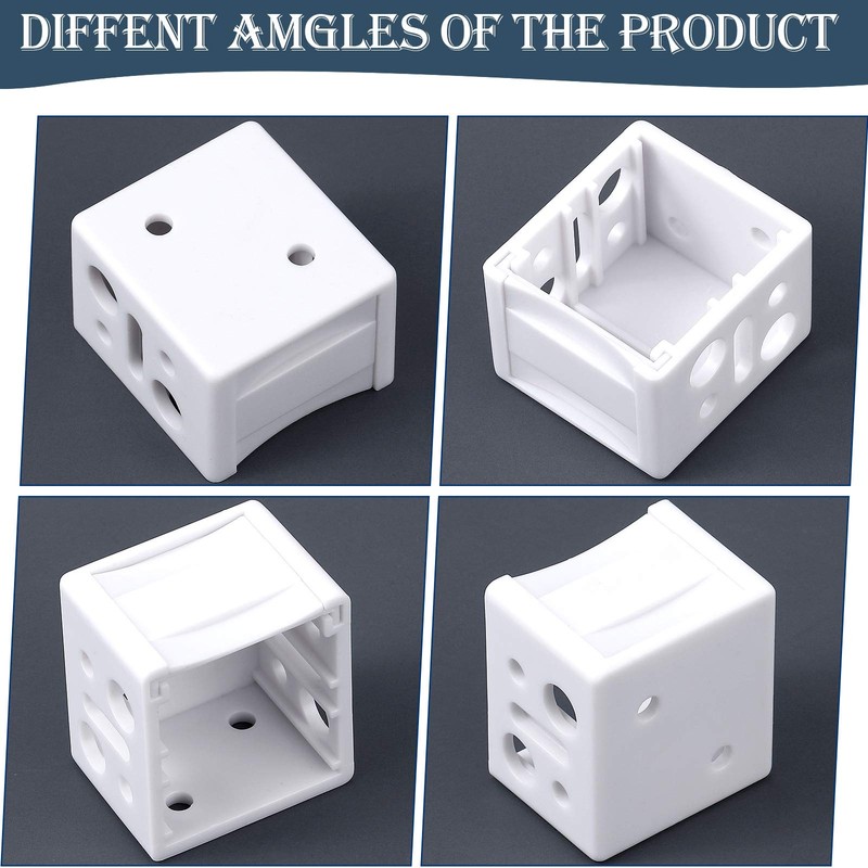6 Pieces 1 Inch Blind Brackets White Profile Box Mounting Bracket