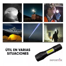 Importeek 25pz Lampara Tactica Militar Recargable Usb Led Linterna