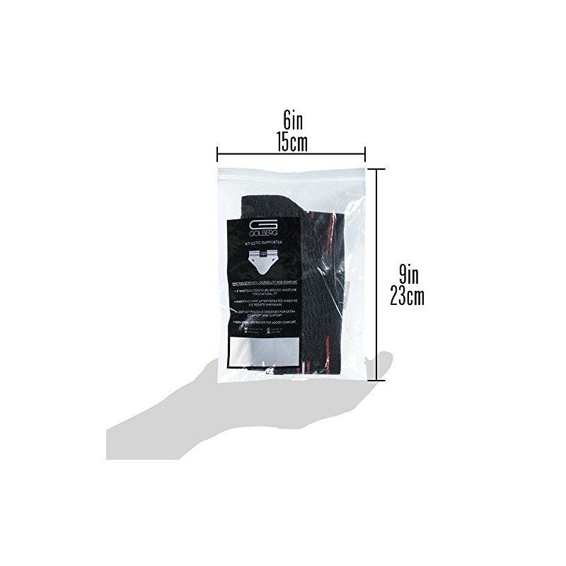 Golberg Athletic Supporter - (2 Pack, Black, X-Large)