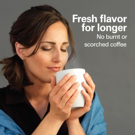 Hamilton Beach One Press Programmable Dispensing Drip Coffee Maker with 12 Cup Internal Brew Pot, Water Reservoir, Black with Chrome (48464)