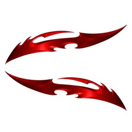 Red Blade Sportbike Cruiser Motorcycle Sportbike Vinyl Die Cut Helmet Sticker Decal