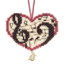 Mill Hill Love Notes Beaded Counted Cross Stitch Charmed Ornaments Kit 2013 I Love MH163101