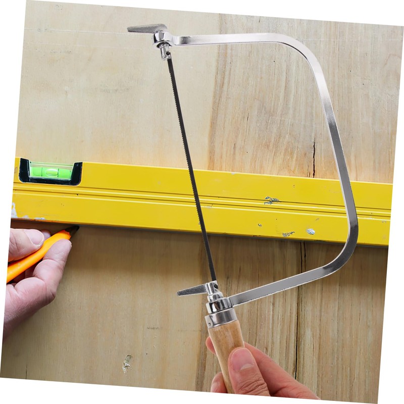 TEHAUX 1 Set Coping Saw Wooden Handle Tool Portable Hand