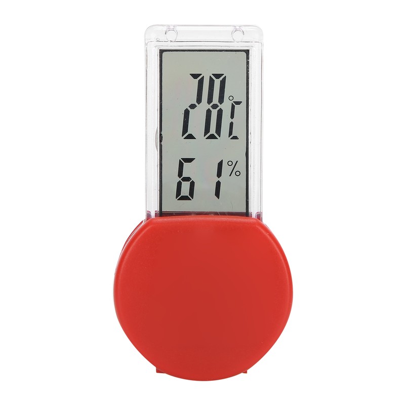 Reptile Terrarium Thermometer Hygrometer Digital Display Pet Tank Temperature GaugeRed