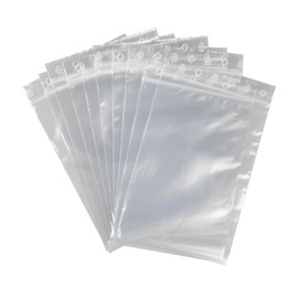 100 x 15cm x 22cm Plastic Food Safe Resealable Zip Bags - Heavy Duty 50 Micron