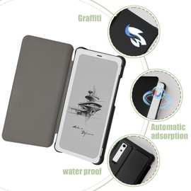 QIOFEARTH Case for Onyx BOOX Palma 2 / Boox Palma 6.13" - Lightweight PU Leather, Water-Safe, Foldable Protective Cover