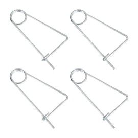 MECCANIXITY 2pcs Steel Brooch Cotter Pins, 0.16x6.14 Inch (4x156mm) Brooch Shape Cotter Safety Spring Pin, Quick Locking Fastener for Garden, Farm, Lawn, Triangle