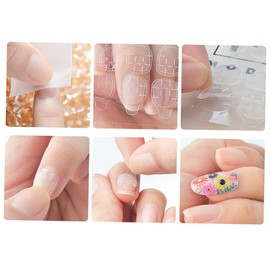 Baluue 20 Sheets Double-sided Nail Glue Sticker Nail Glue Sticker Nail Tips Nail Stickers
