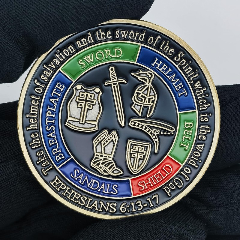 Full Armor of God Christian Challenge Coin - Ephesians 6:13-17