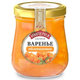 Sea Buckthorn Preserves with Sugar "Jam Empire" 19.4oz/550g Organic Imported Non-GMO Jam Spread Oblepiha