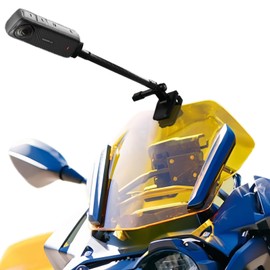 Aluminum Motorbike Motorcycle Windscreen Clamp Mount Accessories with 7.5" Extension Pole for Gopro Hero 13 12 11 for DJI Action 5 Pro 4 3 2 for insta360 X5 X4 X3 X2 X RS Sports Action Camera