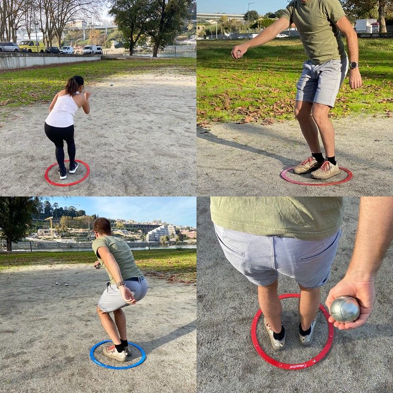 Eleactive Folding Pétanque Circle Black FIPJP Approved for Competitions
