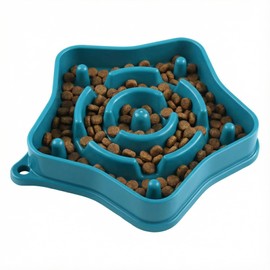 Sufisat Small Slow Feeder Dog Bowl, Anti-Choking Puzzle Maze for Small Dogs, Slows Down Eating to Prevent Bloat & Improve Digestion, 1 Cup Capacity, BPA-Free & Easy to Clean