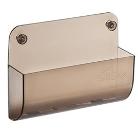 SiliSink Sponge Caddy for Kitchen Counter - ADD ON for Silisink Silicone Sink Protector - Dish Sponge Holder for Sink (Dark Gray PolyPropylene)