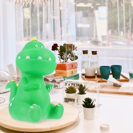 Toddmomy Dinosaur Piggy Bank Dinosaur Money Bank Unbreakable Plastic Saving Money Box Animal Coin Bank for Kids Boys Girls Home Decoration