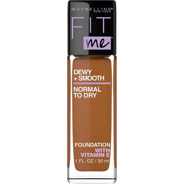 Maybelline New York Fit Me Dewy + Smooth Foundation, 360 Mocha, 1 Fl. Oz (Pack of 1) (Packaging May Vary)