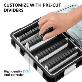 Bait Box Fishing Set, 2 Pieces Fishing Box 23 x 16 x 5 cm, Tackle Box Fishing with Removable Dividers, Fishing Boxes Fishing Bait Box for Hardbaits Swimbait Sea Trout Blinker