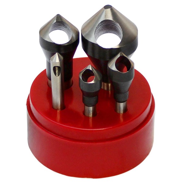 Prolinemax 5 PC Countersinks & Deburring Tool Set Straight Shank