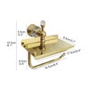 Gold Crystal Tissue Roll Paper Holder with Storage,Toilet Paper Holder