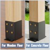 6x6 Post Base 4 Pcs, Heavy Duty Anchor With Anti-Corrosive