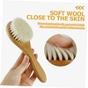 Vaguelly Natural Wool Brush Set Cradle Cap Comb Newborn Infant