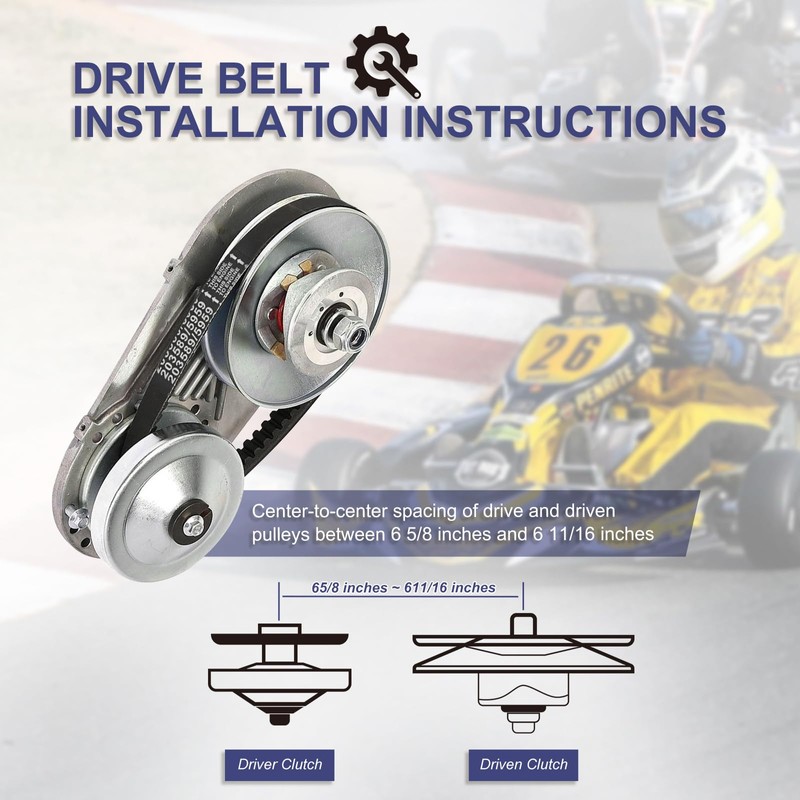 Go Kart Drive Belt, 3PCS Drive Belts, Cheimaxy 30 Series